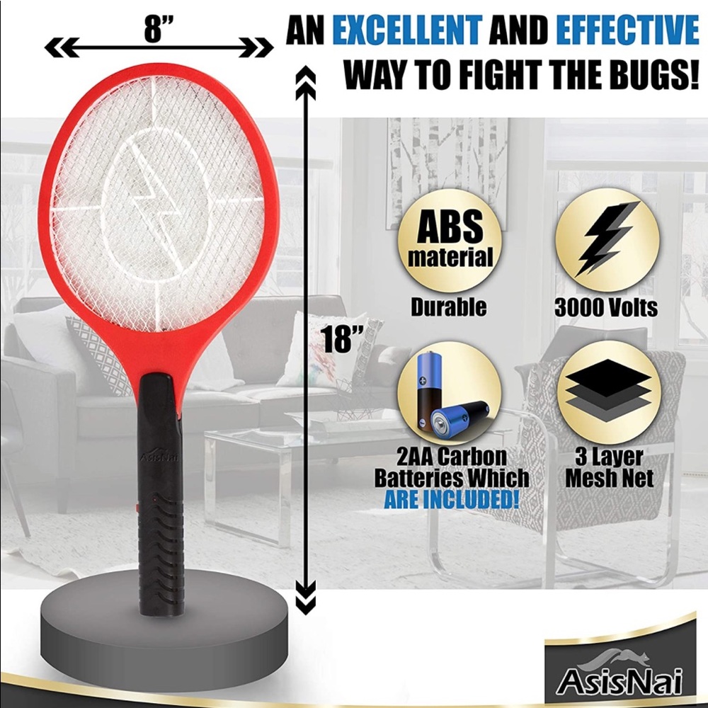 🪰⚡️Electric Bug Zapper Racket⚡️🪰 Outdoor/Indoor - Picture 5 of 8